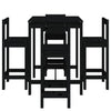 Hagebarsett 5 deler svart heltre furu