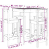 Hagebarsett 5 deler svart heltre furu