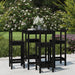 Hagebarsett 5 deler svart heltre furu