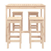 Hagebarsett 5 deler heltre furu