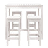 Hagebarsett 5 deler hvit heltre furu