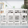Hagebarsett 9 deler hvit heltre furu