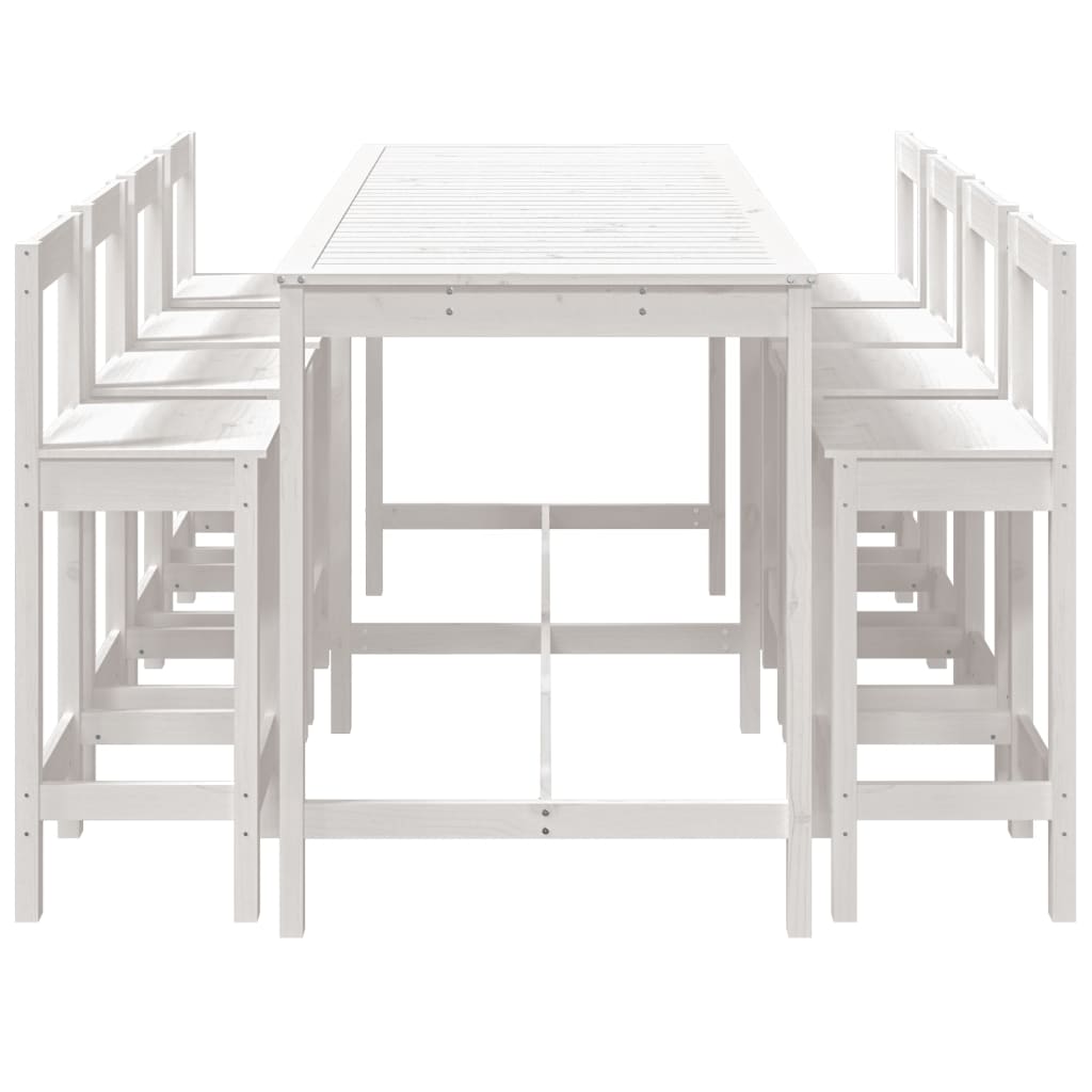 Hagebarsett 9 deler hvit heltre furu