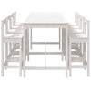 Hagebarsett 9 deler hvit heltre furu