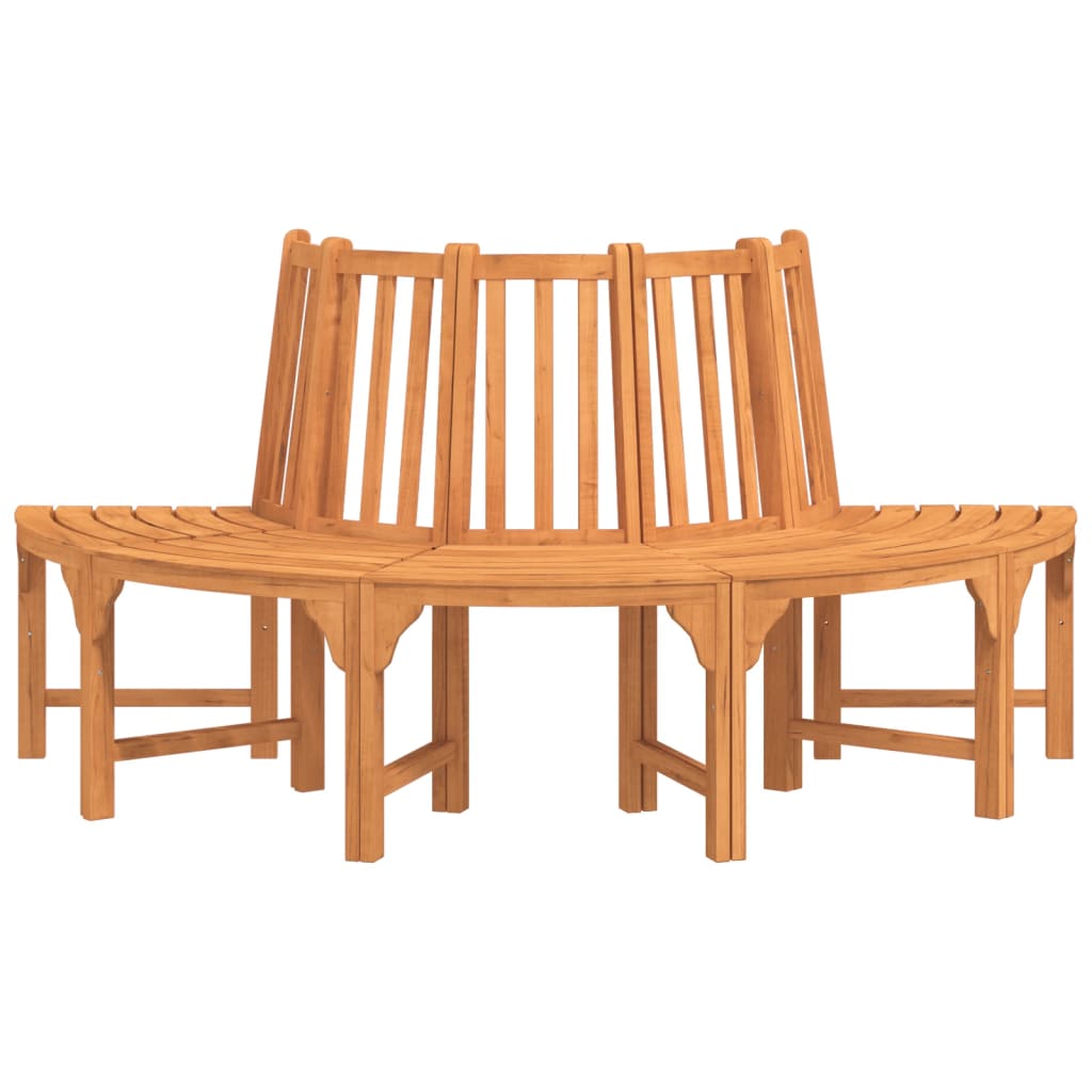 Halvrund trebenk Ø208 cm heltre eukalyptus