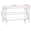 TV-benk svart 80x40x50 cm konstruert tre