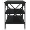 TV-benk svart 100x40x50 cm konstruert tre