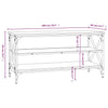 TV-benk svart 100x40x50 cm konstruert tre