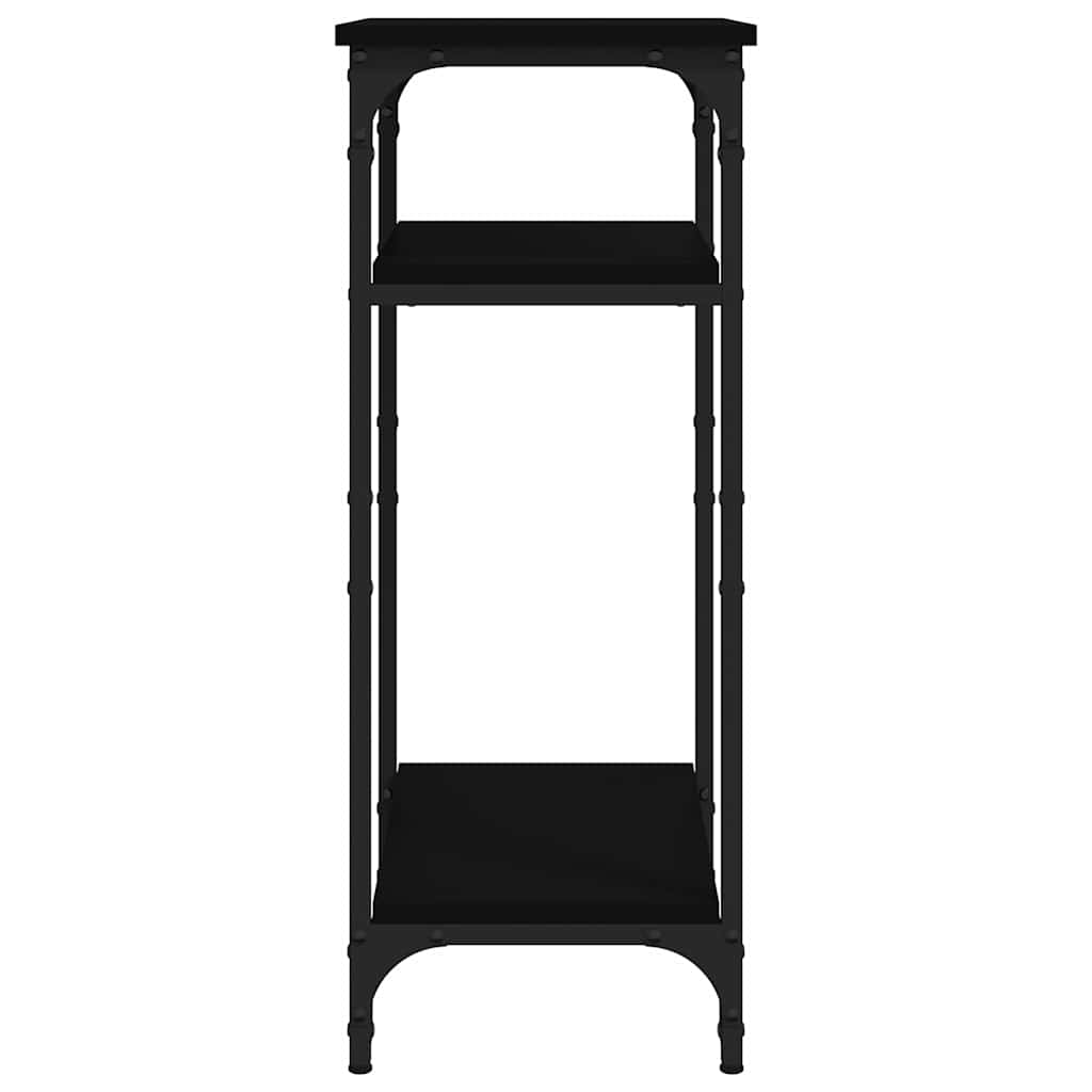 Sidebord svart 40x30x75 cm konstruert tre