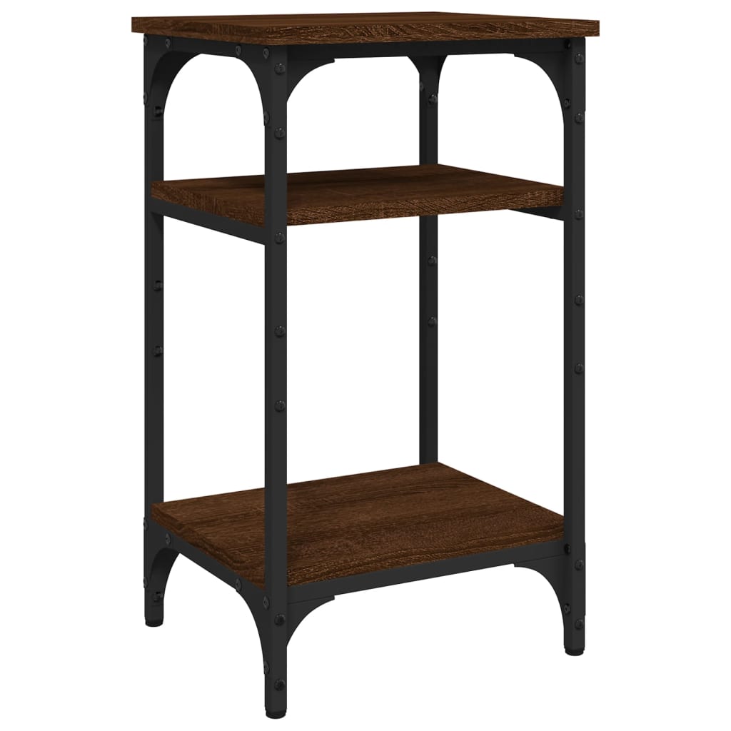 Sidebord brun eik 35x30x60 cm konstruert tre