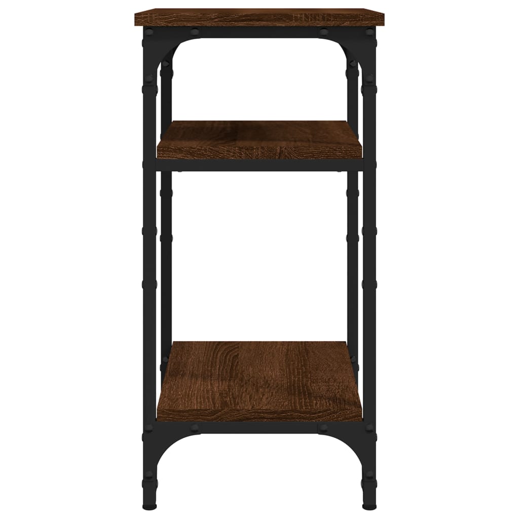 Sidebord brun eik 35x30x60 cm konstruert tre
