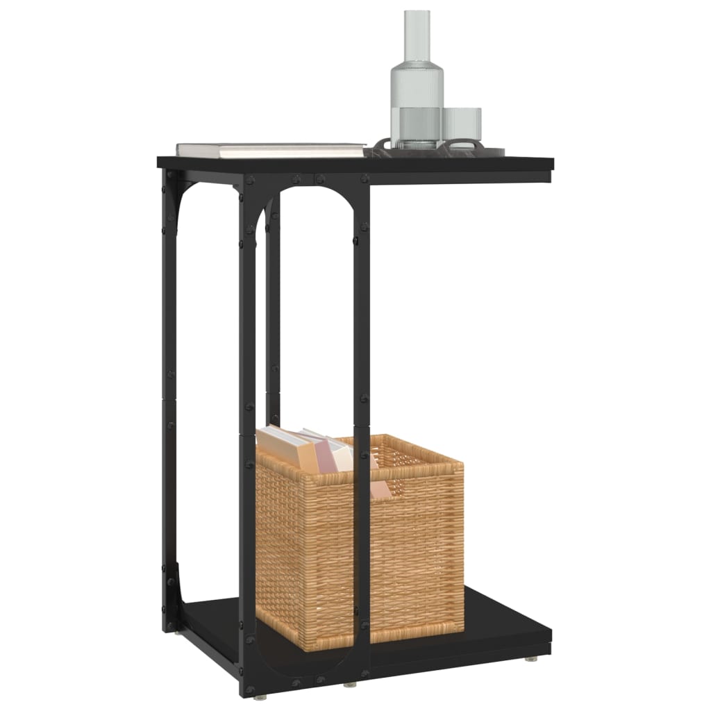 Sidebord svart 40x30x60 cm konstruert tre