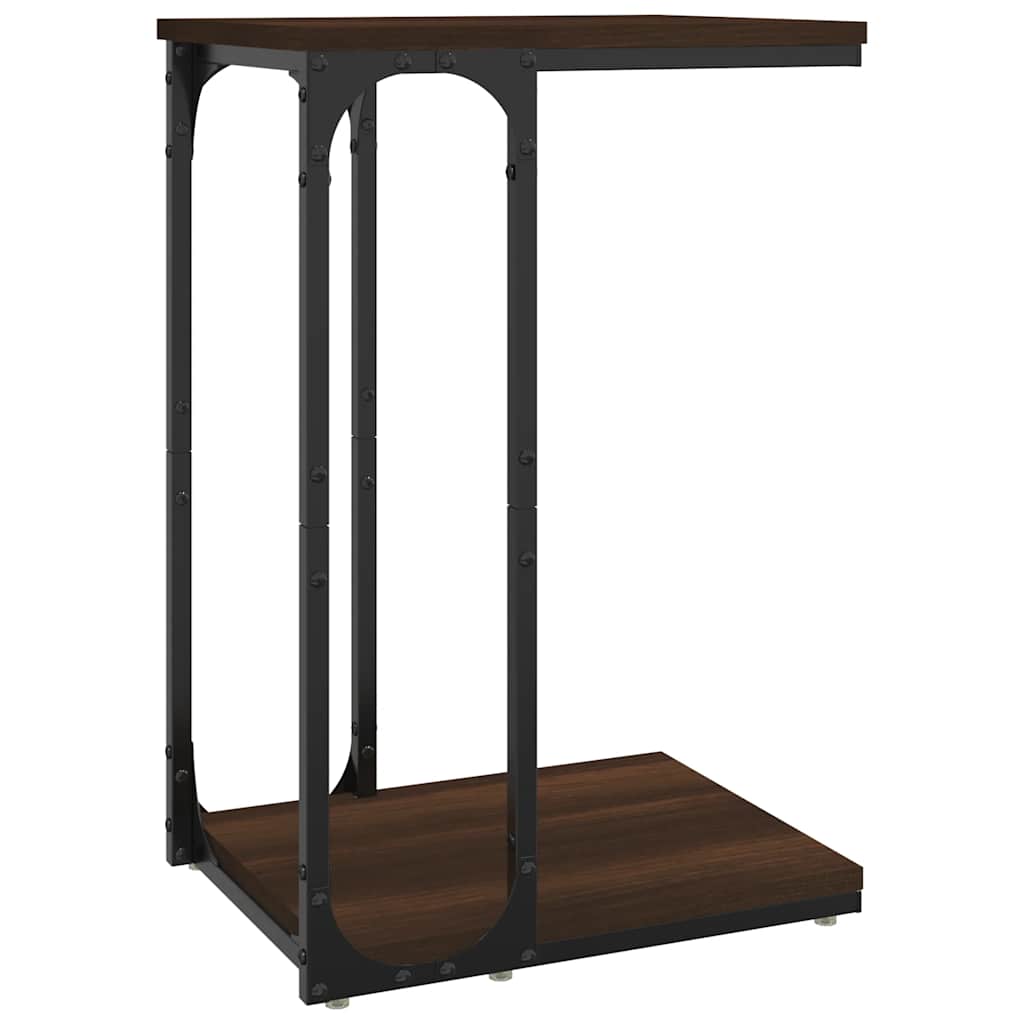 Sidebord brun eik 40x30x60 cm konstruert tre