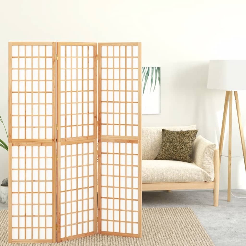 Sammenleggbar romdeler 3 paneler japansk stil 120x170 cm