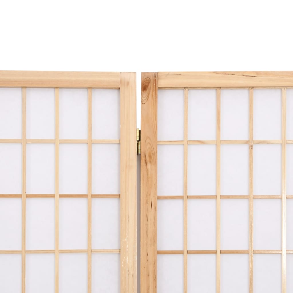Sammenleggbar romdeler 4 paneler japansk stil 160x170 cm svart