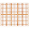 Sammenleggbar romdeler 5 paneler japansk stil 200x170 cm svart