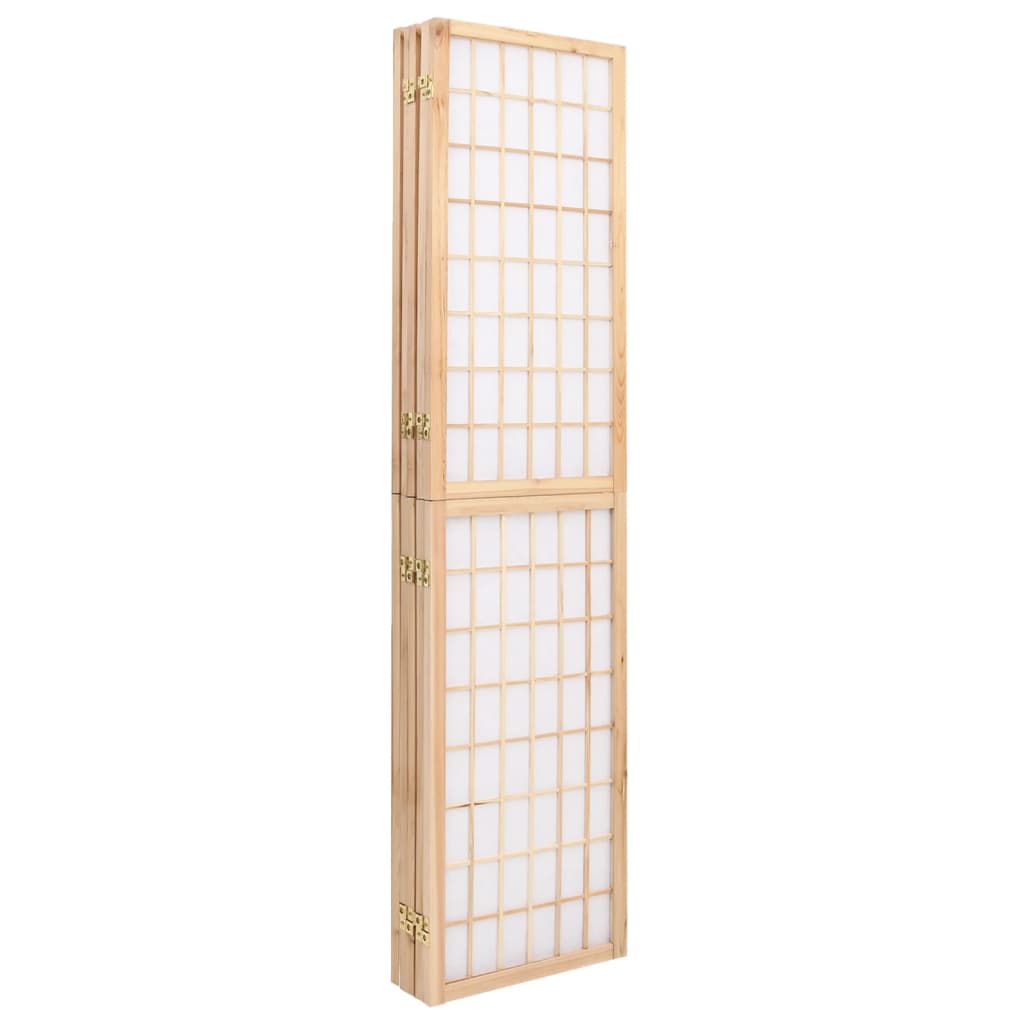 Sammenleggbar romdeler 5 paneler japansk stil 200x170 cm svart