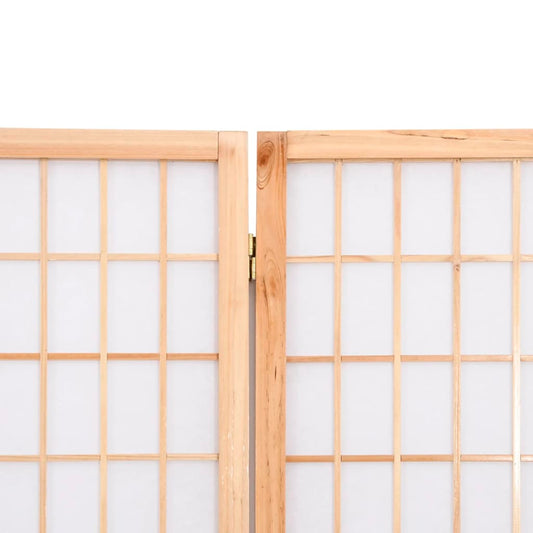Sammenleggbar romdeler 5 paneler japansk stil 200x170 cm svart