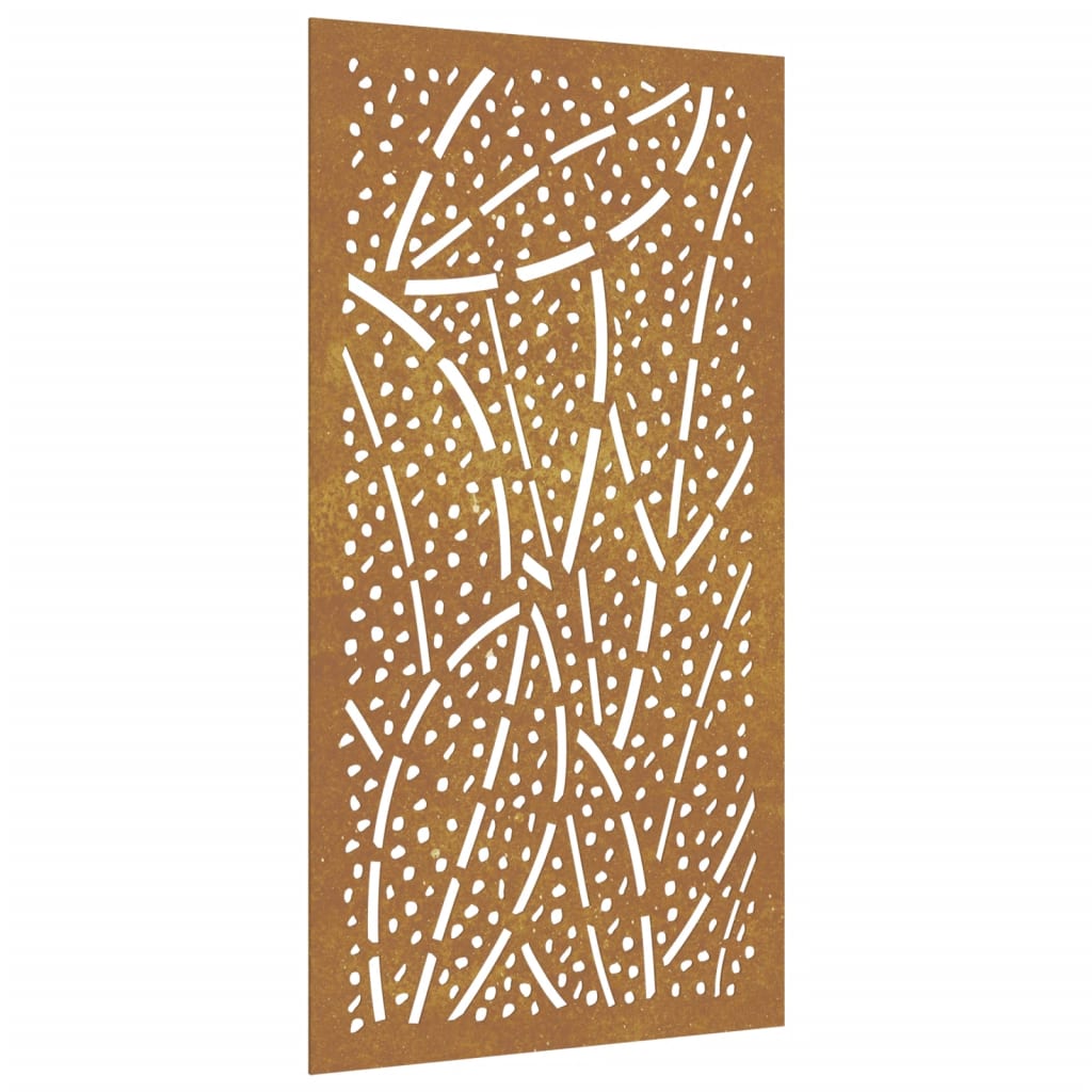 Veggdekorasjon til hage 105x55 cm cortenstål bladdesign