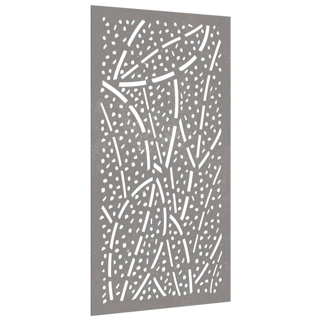Veggdekorasjon til hage 105x55 cm cortenstål bladdesign