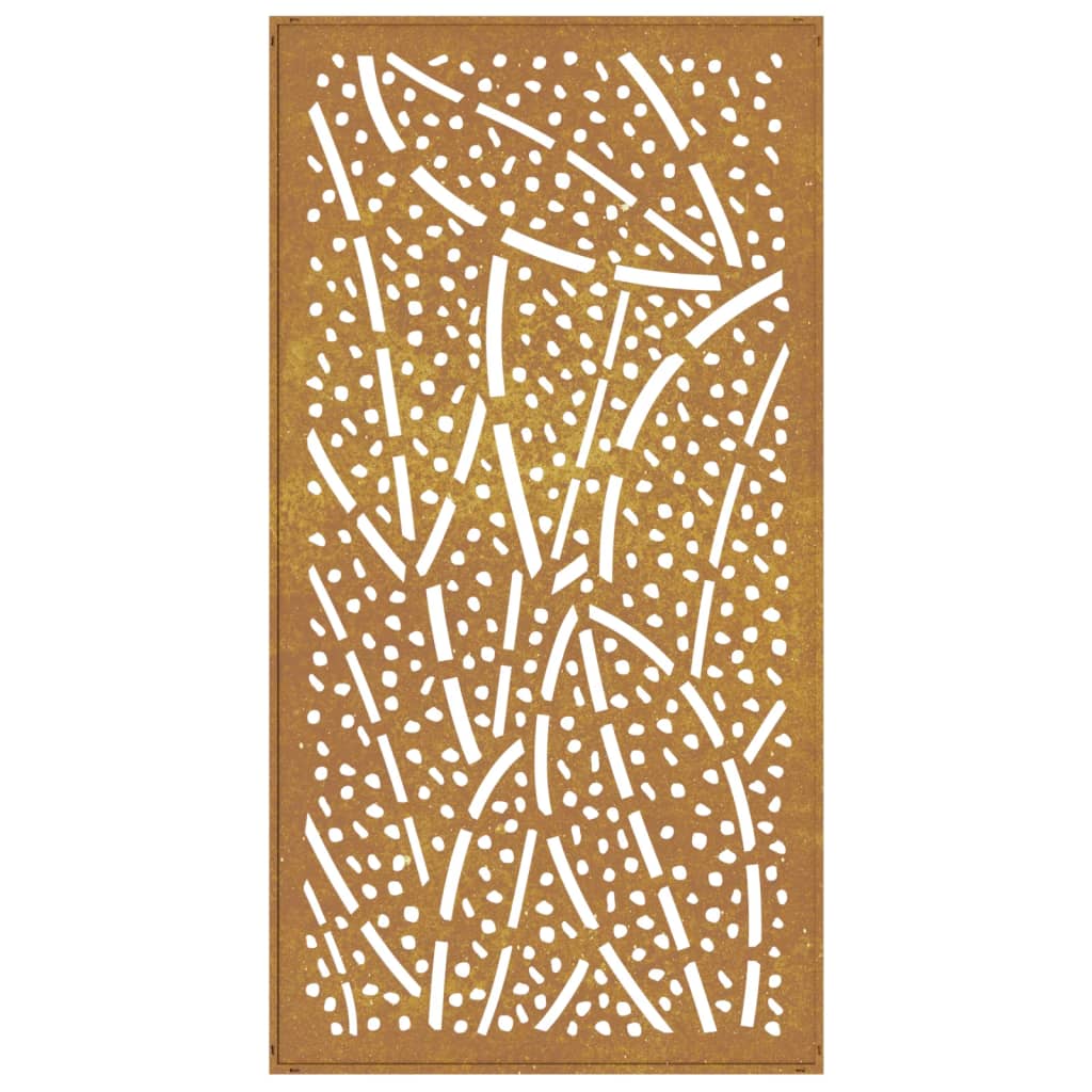 Veggdekorasjon til hage 105x55 cm cortenstål bladdesign