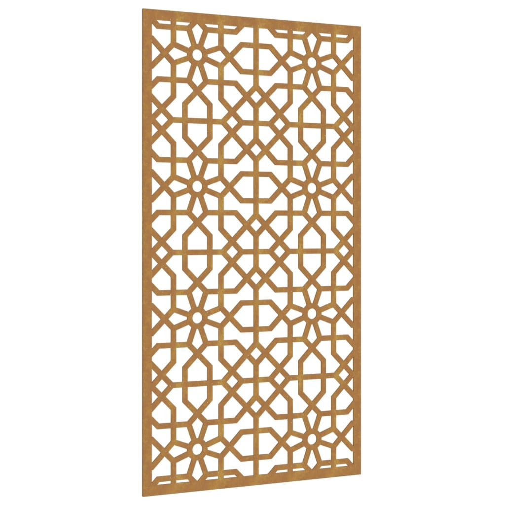 Veggdekorasjon til hage 105x55 cm cortenstål maurisk design