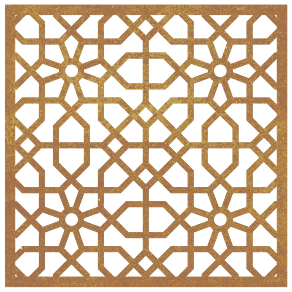 Veggdekorasjon til hage 105x55 cm cortenstål maurisk design