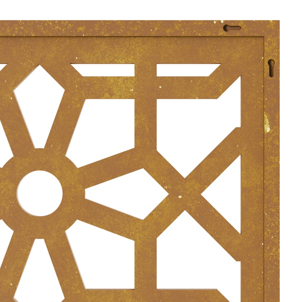 Veggdekorasjon til hage 105x55 cm cortenstål maurisk design