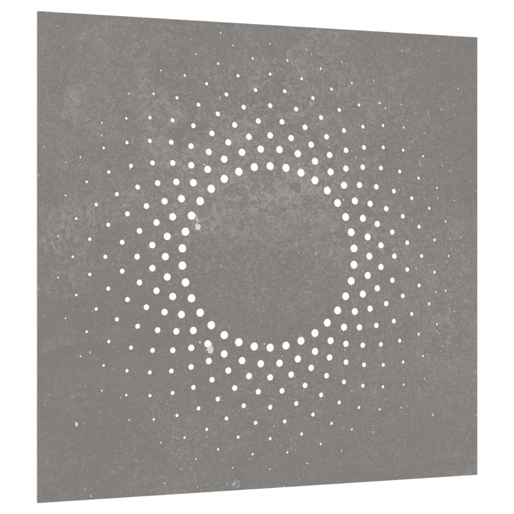 Veggdekorasjon til hage 55x55 cm cortenstål soldesign