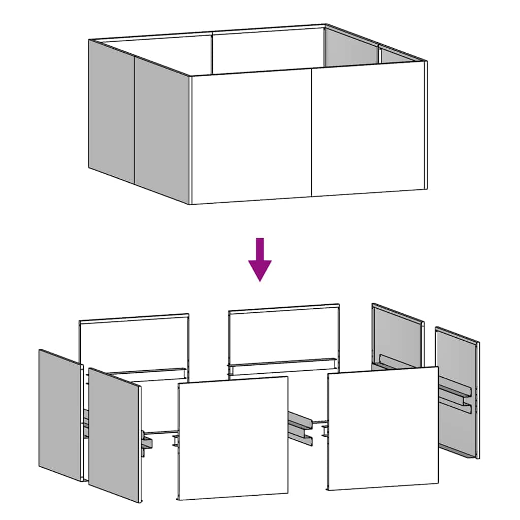 Plantekasse 80x80x40 cm cortenstål