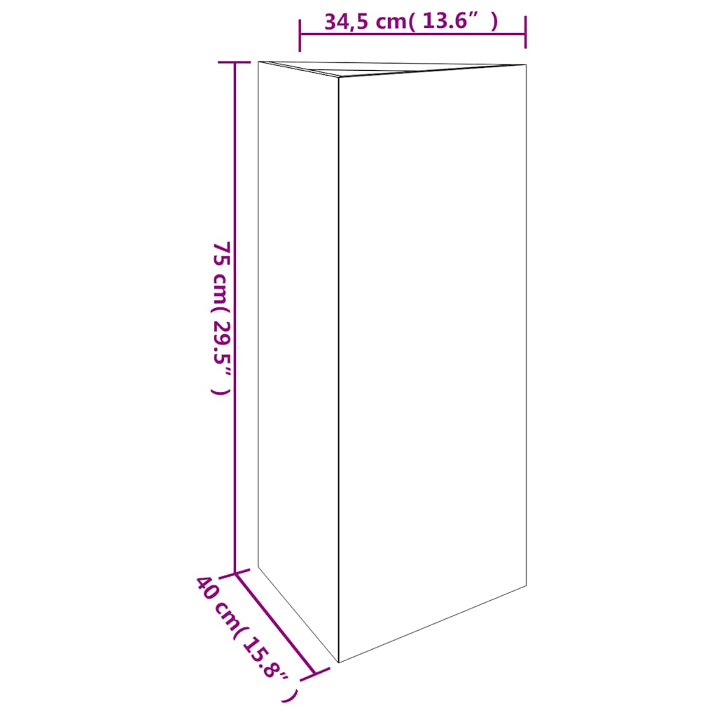 Plantekasse 40x34,5x75 cm cortenstål