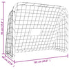 Fotballmål med nett hvit 125x96x60 cm stål og polyester