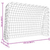 Fotballmål med nett hvit 214x75x152 cm stål og polyester