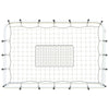 Footballnett med stoppnett hvit og svart 184x61x123 cm stål PE