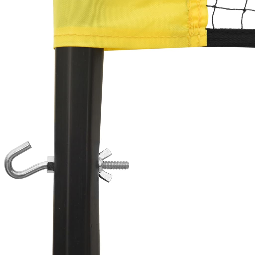 Volleyballnett gul og svart 823x244 cm PE stoff vidaXL