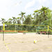 Volleyballnett gul og svart 823x244 cm PE stoff vidaXL