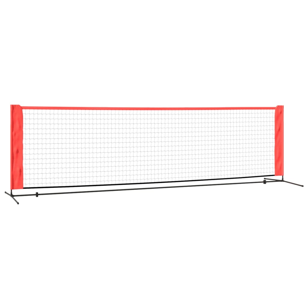 Tennisnett svart og rød 300x100x87 cm polyester