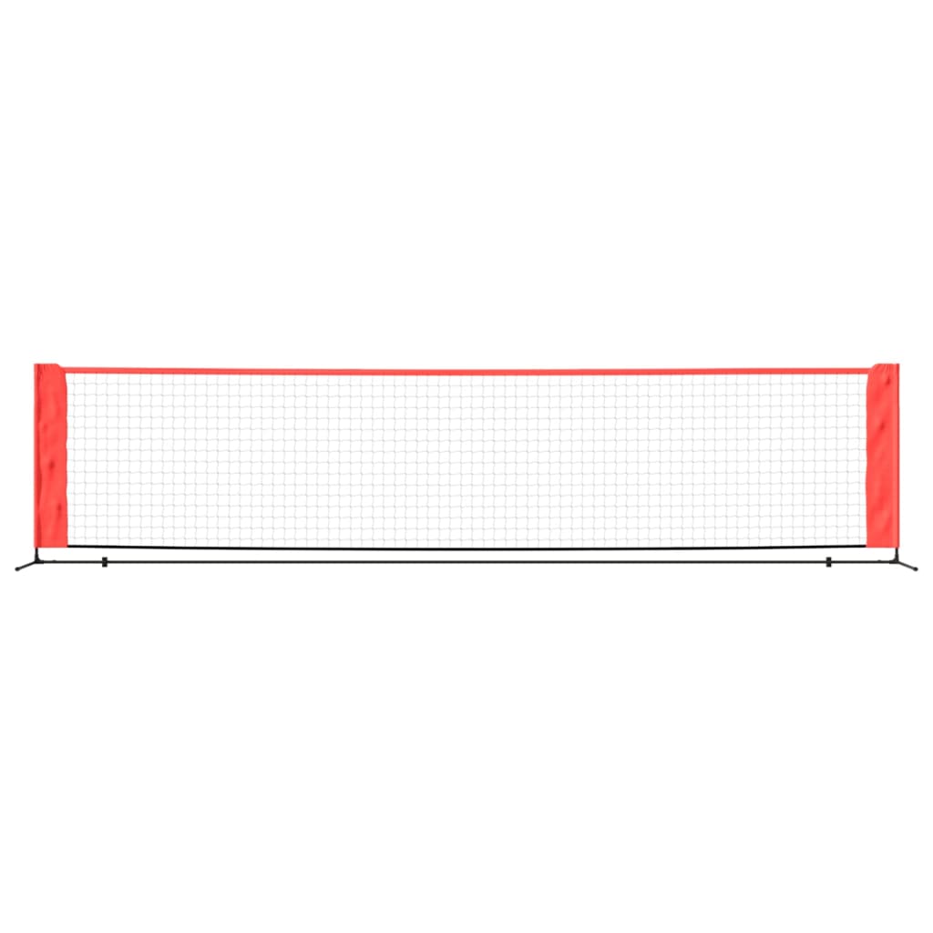 Tennisnett svart og rød 400x100x87 cm polyester