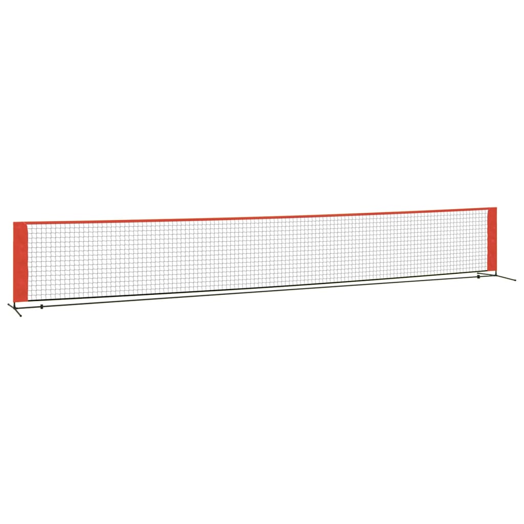 Tennisnett svart og rød 600x100x87 cm polyester