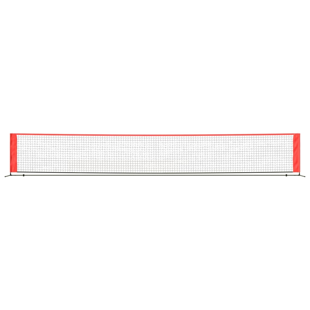 Tennisnett svart og rød 600x100x87 cm polyester