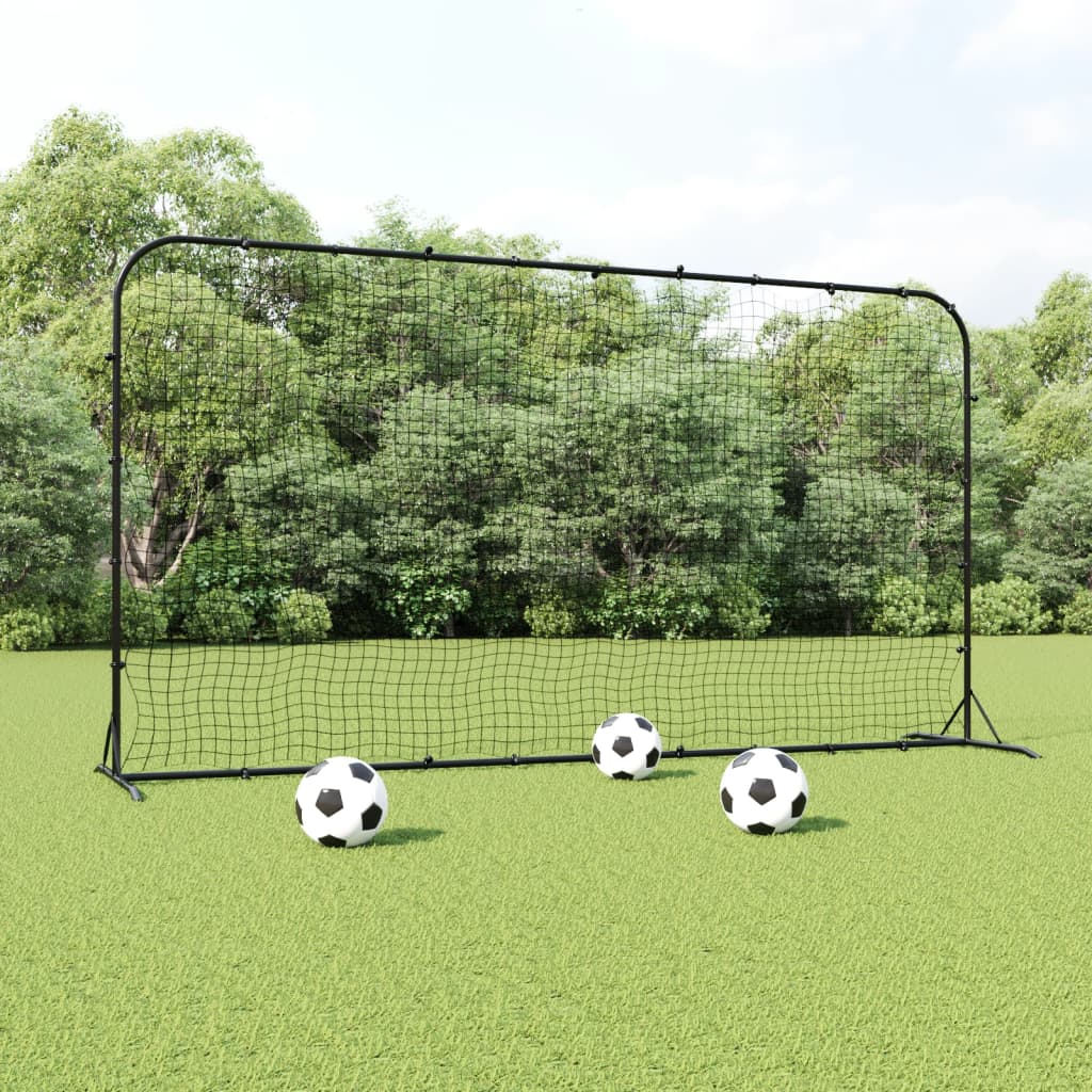 Football stoppnett svart 366x90x183 cm HDPE vidaXL