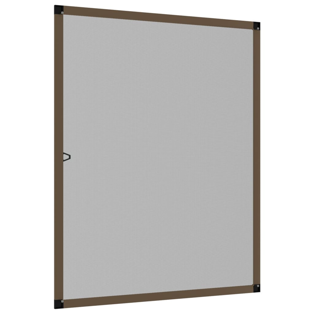 Insektskjerm for vindu brun 80x100 cm