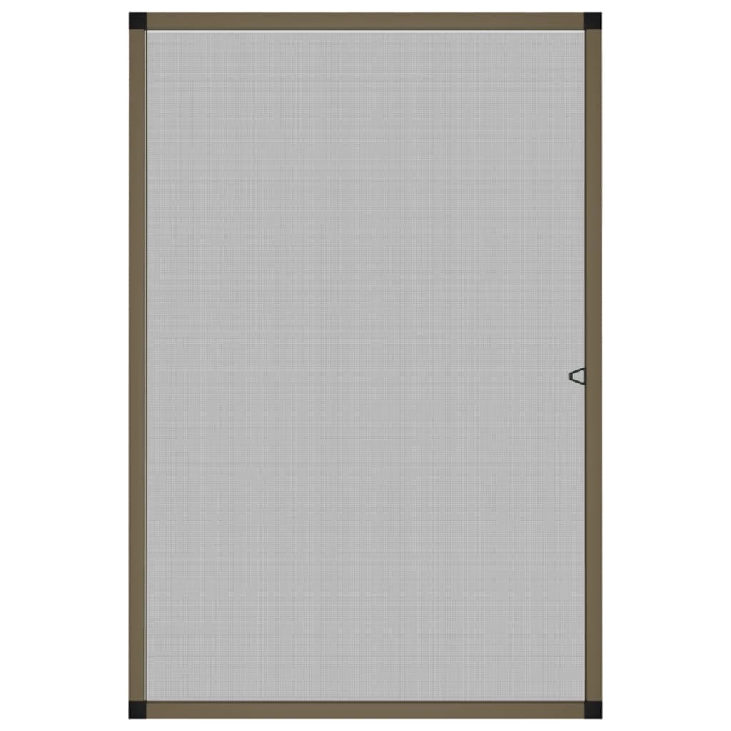 Insektskjerm for vindu brun 80x120 cm