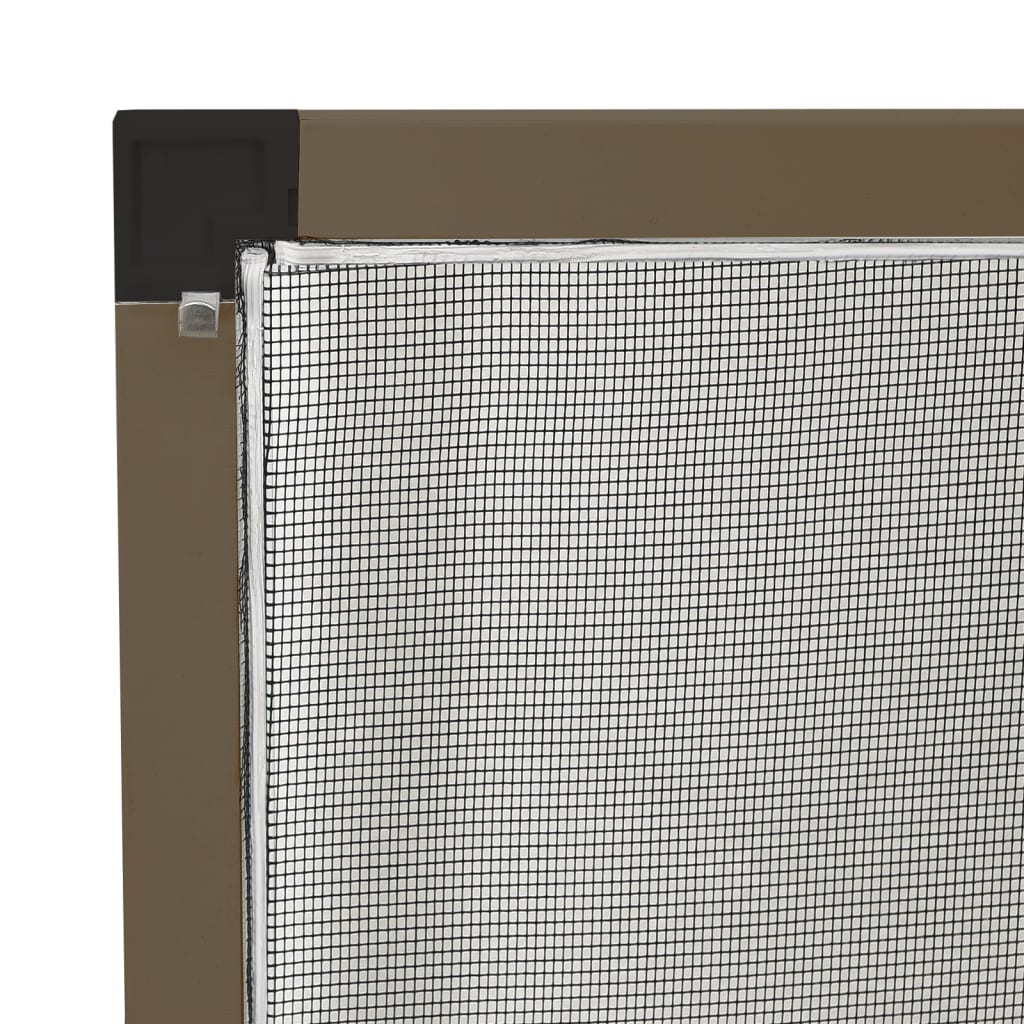 Insektskjerm for vindu brun 80x120 cm