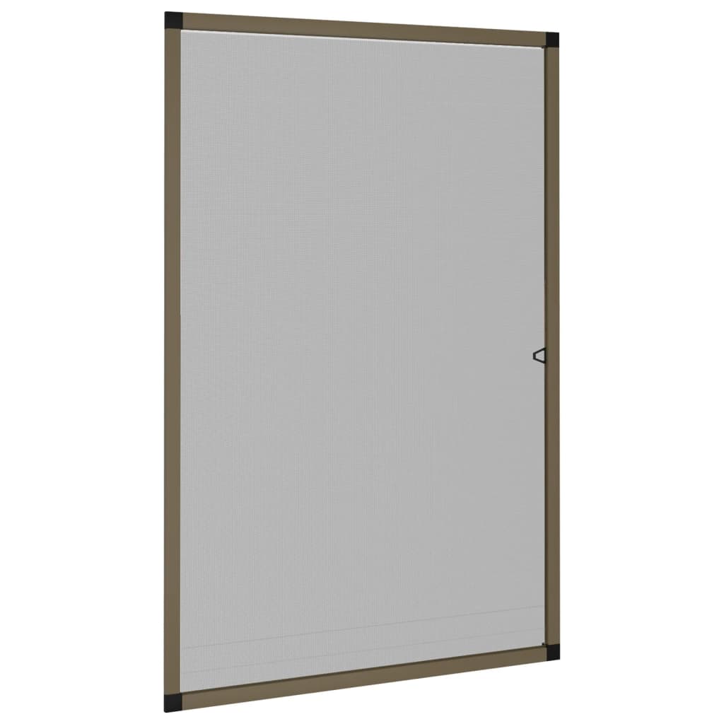 Insektskjerm for vindu brun 90x120 cm