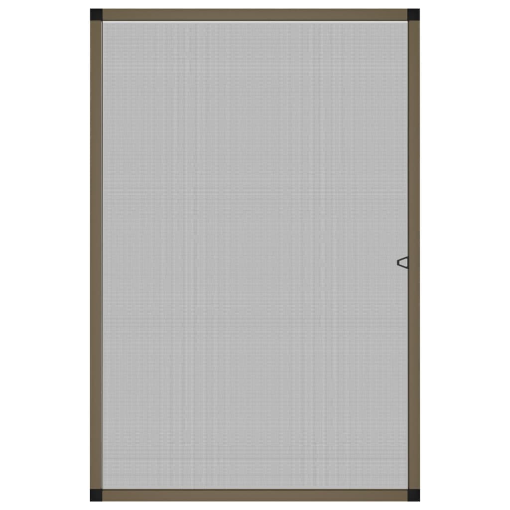 Insektskjerm for vindu brun 90x120 cm