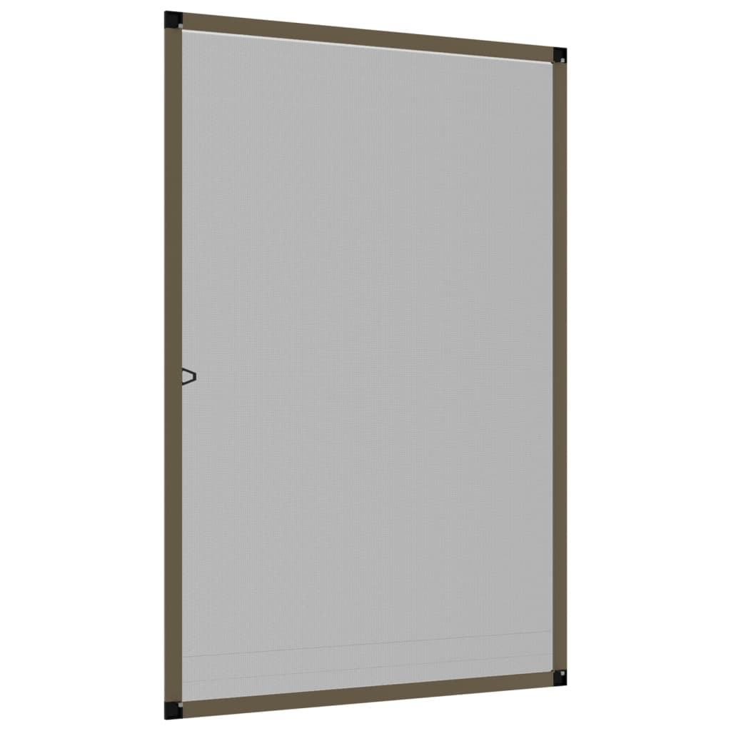 Insektskjerm for vindu brun 90x120 cm