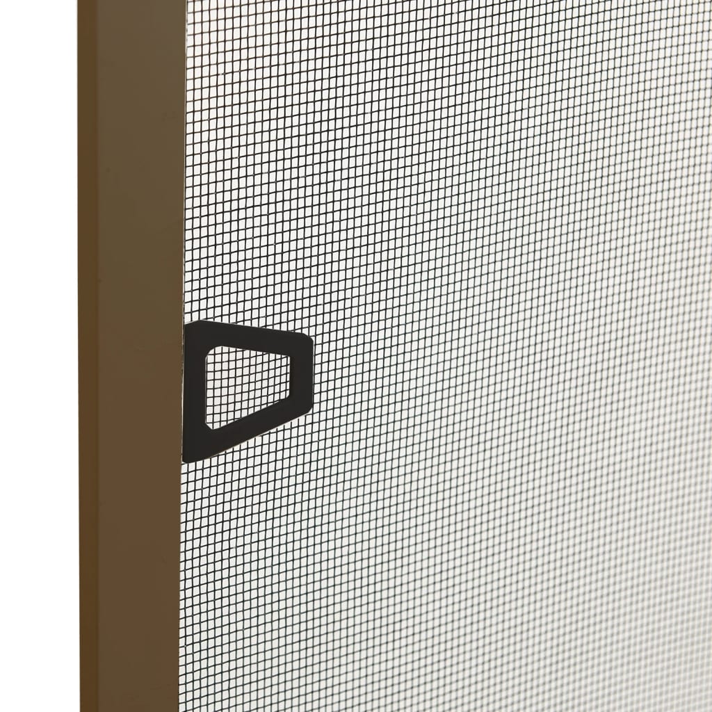 Insektskjerm for vindu brun 90x120 cm