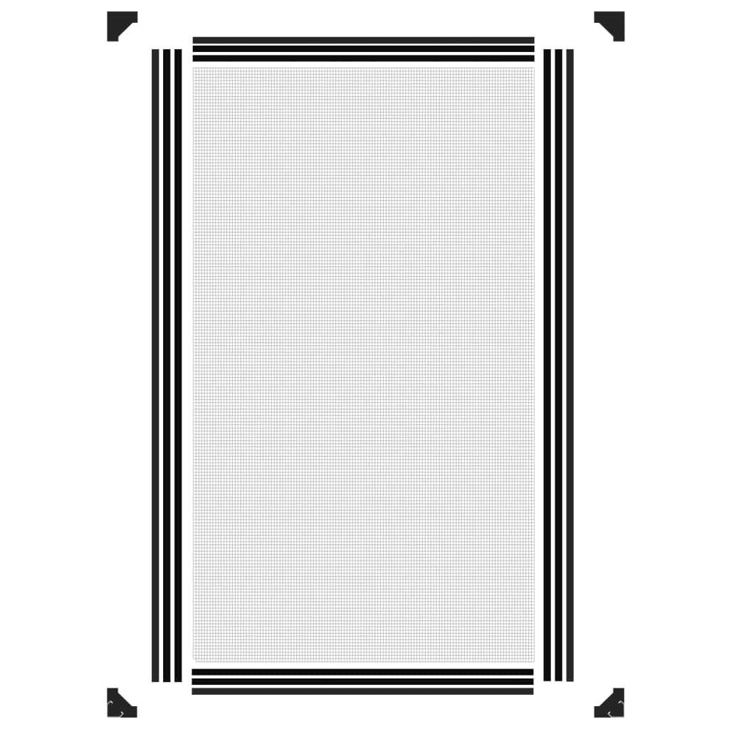 Magnetisk insektskjerm for vindu antrasitt 80x140 cm