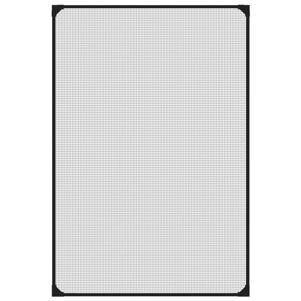 Magnetisk insektskjerm for vindu antrasitt 80x120 cm